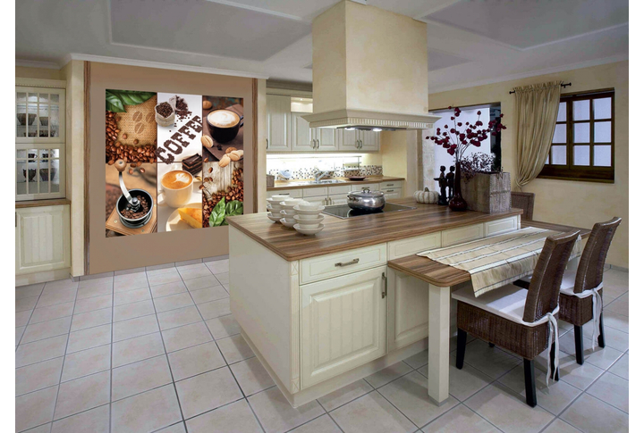 Фотообои «Ароматы Кофе» в интерьере