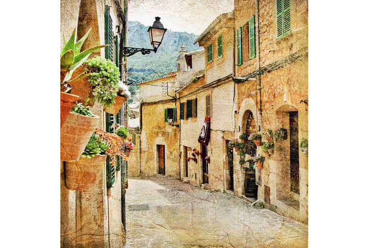 Фотообои «Улочка старого города под ретро»