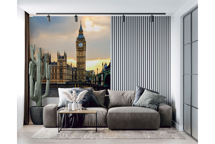 Фотообои «Биг-Бен, Лондон на закате» в интерьере