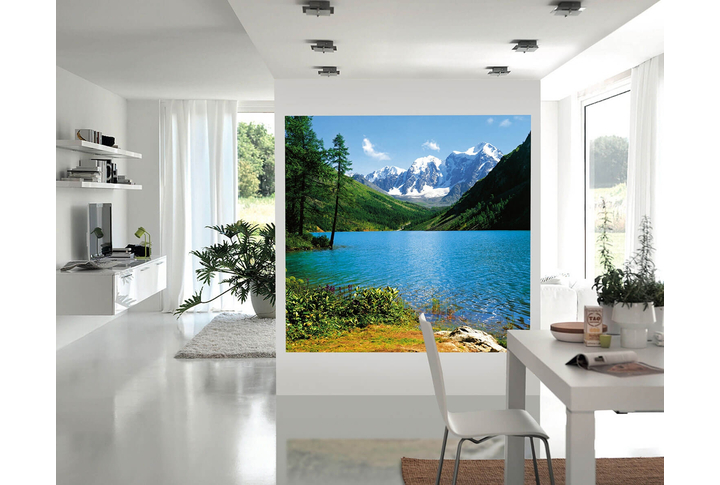 Фотообои «Горное Озеро» в интерьере