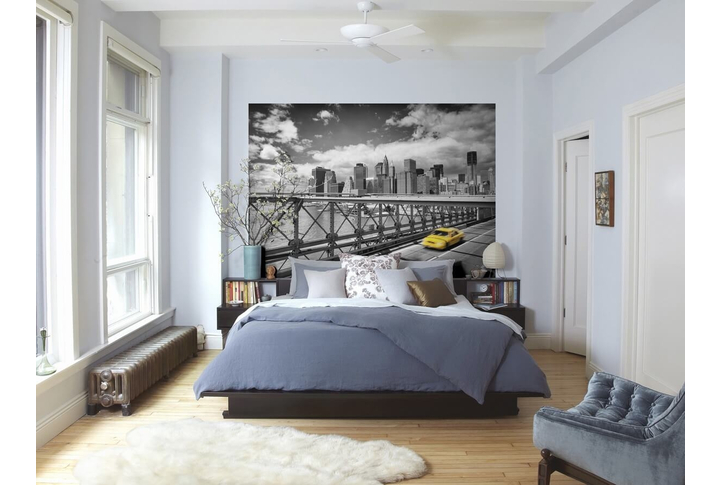 Фотообои «Taxi to Brooklyn» (Такси в Бруклин) в интерьере