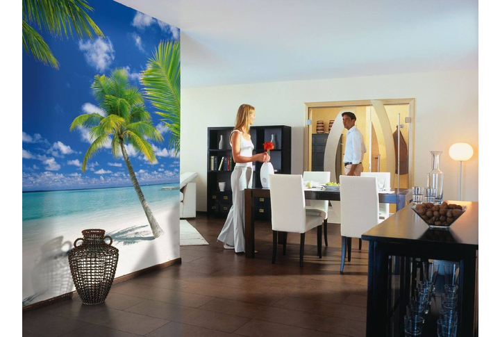 Фотообои «Ari Atoll» (Остров в Океане) в интерьере