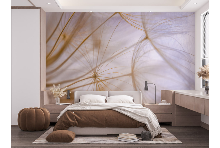 Фотообои «Одуванчик макро» в интерьере