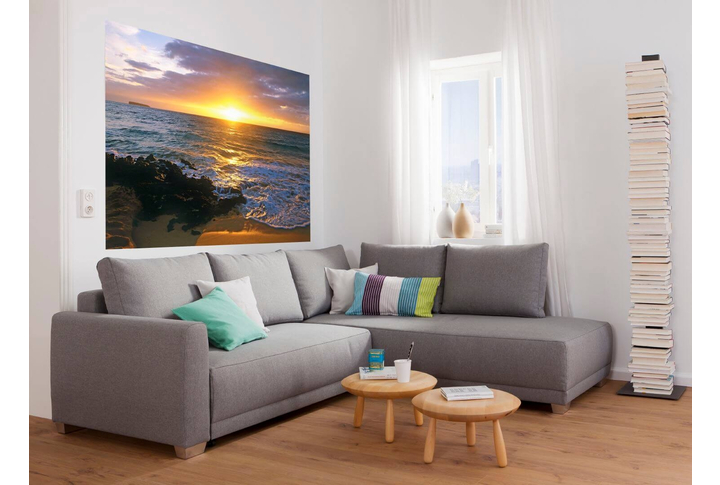 Фотообои «Makena Beach» (Закат на пляже) в интерьере