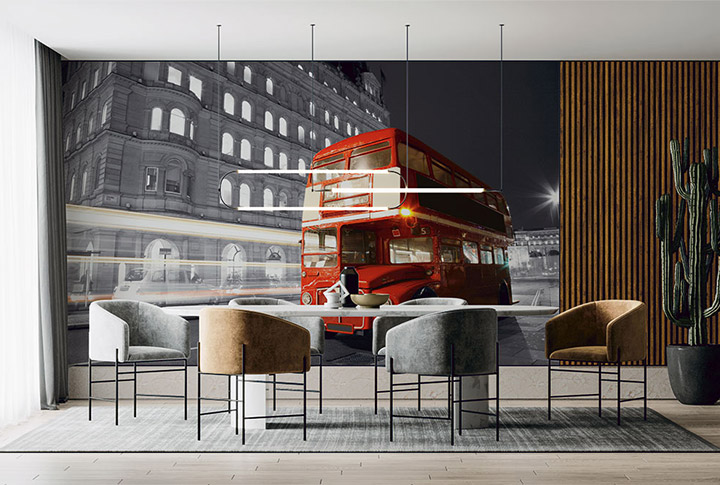 Фотообои Автобус Красный