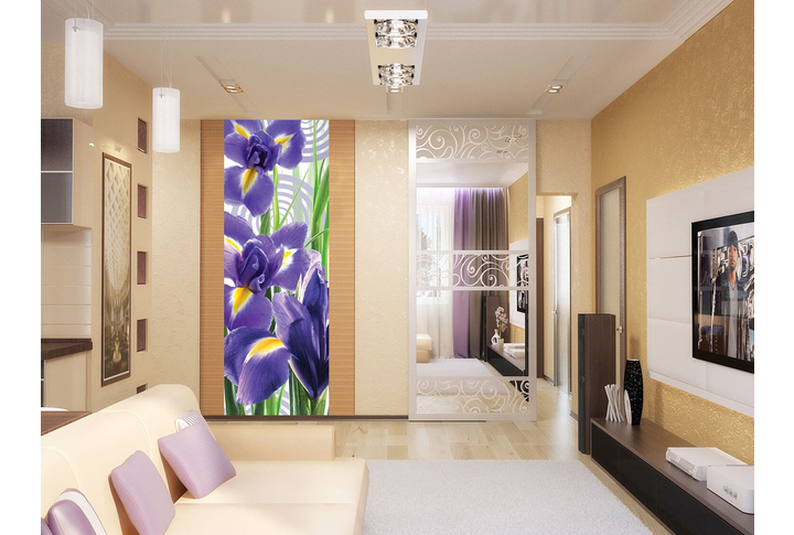 Фотообои «Ирисы» в интерьере