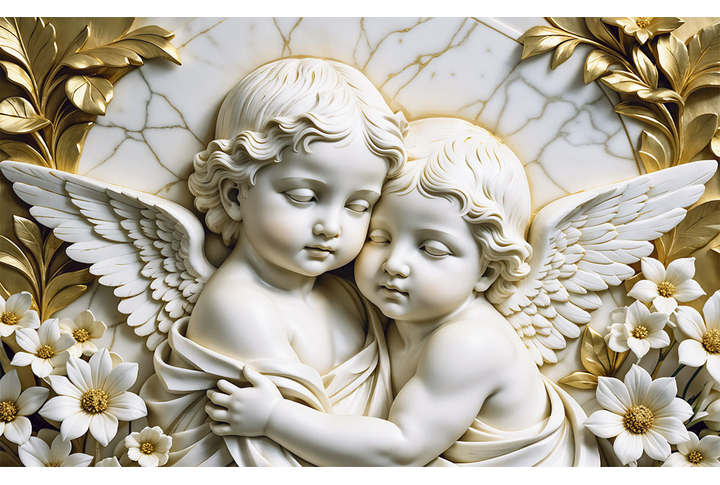 Фотообои «Стерео барельеф Ангелочки»