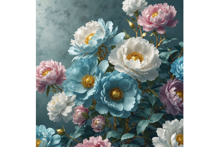 Фотообои «Необыкновенные цветы пионов»