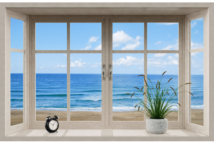 Фотообои «Окно с видом на море»