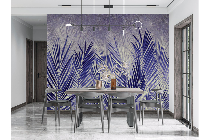 Фотообои «Большие пальмовые листья снизу» в интерьере