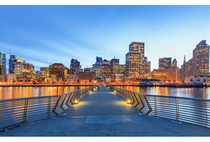 Фотообои «Ночной мост в городе Сан-Франциско»