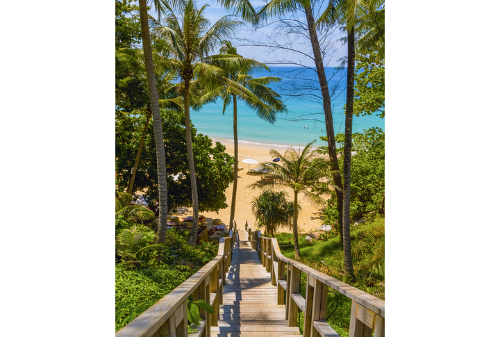 Фотообои «Гавайи, пальмы на морском пляже»