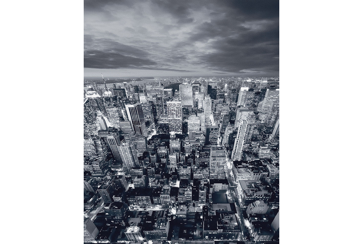 Фотообои «Черно-белый ночной город Нью-Йорк»