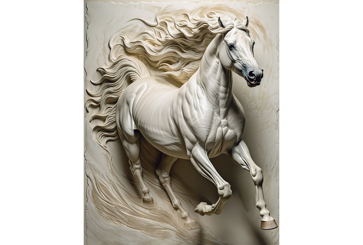 Фотообои «Барельеф с лошадью»