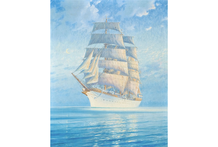 Фотообои «Белый парусник на море под картину»