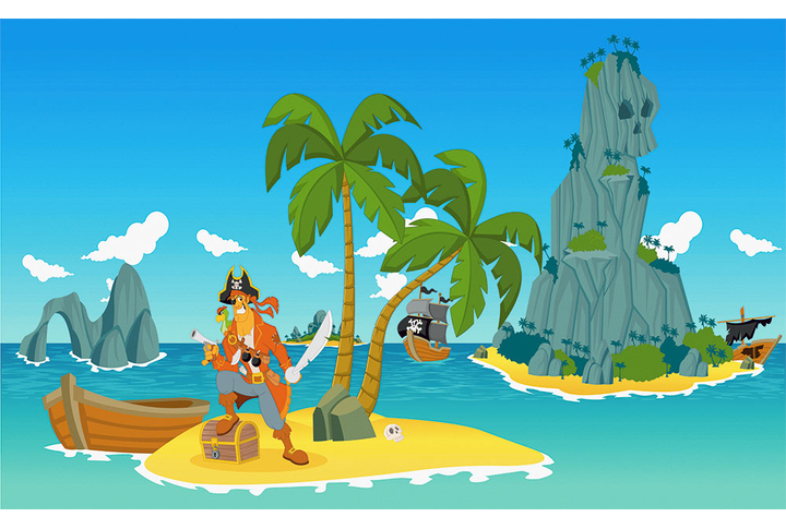 Фотообои «Пират на острове»