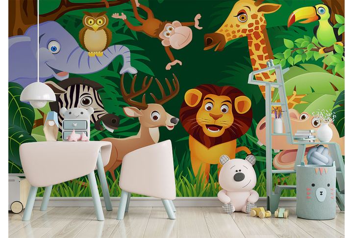 Фотообои «Детские джунгли» в интерьере