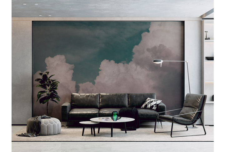 Фотообои «Нежность облаков» в интерьере