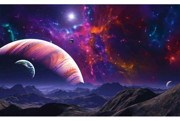 Фотообои «Пейзаж планеты далекой галактики»