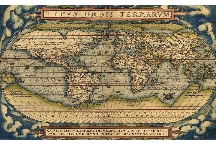 Фотообои «Старая карта мира»