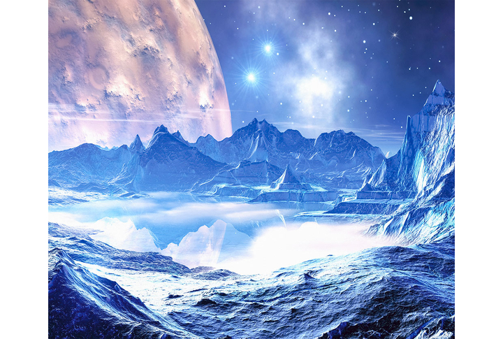 Фотообои «Голубая планета в космосе»