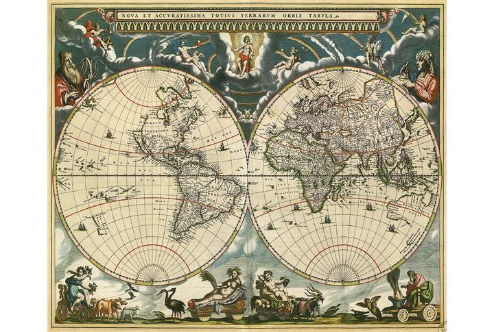 Фотообои «Средневековая карта мира»