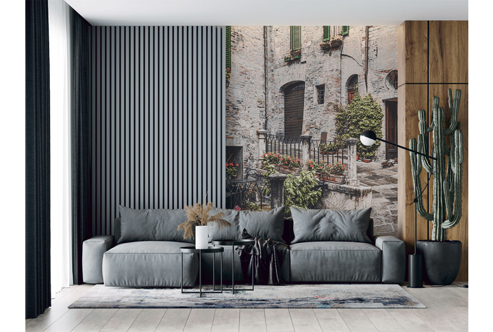 Фотообои «На старой улочке города» в интерьере