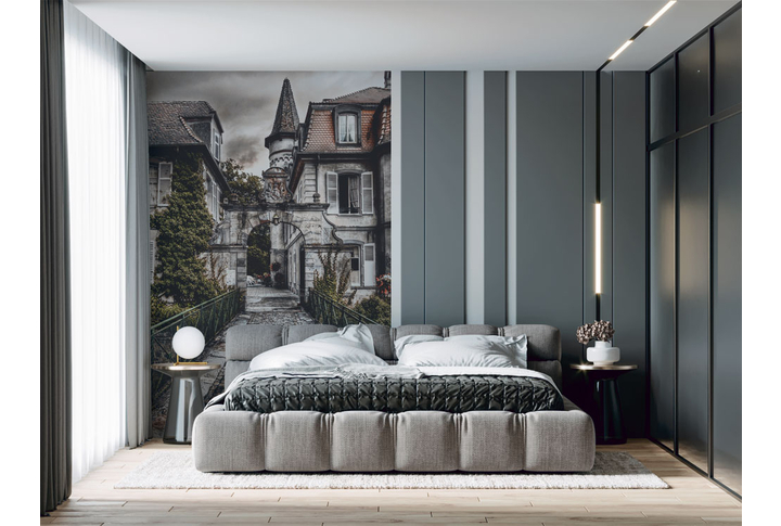 Фотообои «Дорога к старинному замку» в интерьере