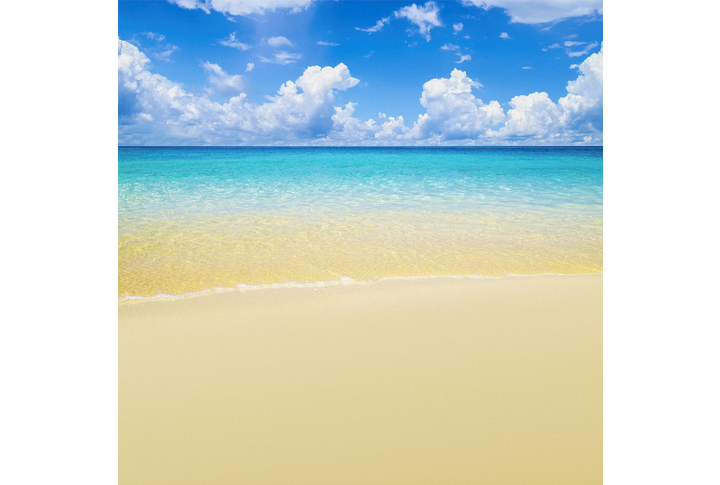 Фотообои «Лазурное море, берег и облака»