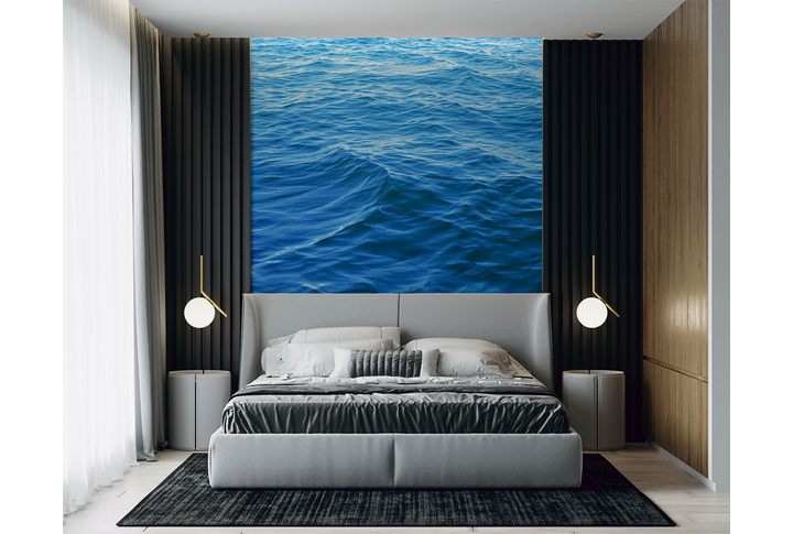 Фотообои «Морская волна с рябью» в интерьере