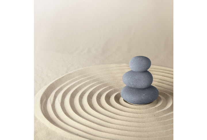Фотообои «Камни в кругах на песке, фен-шуй»