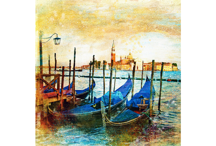 Фотообои «Причал с лодками Венеции»