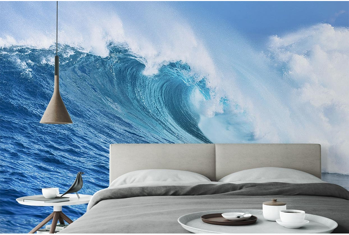 Фотообои «Энергия морской волны» в интерьере