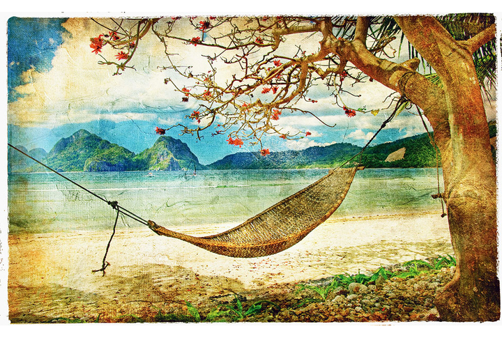 Фотообои «Гамак под деревом у моря»