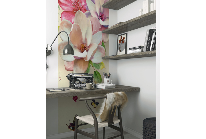 Фотообои «Магнолии» в интерьере