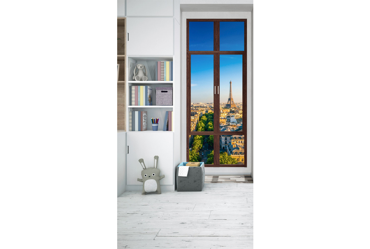 Фотообои «Узкое окно в Париже» в интерьере