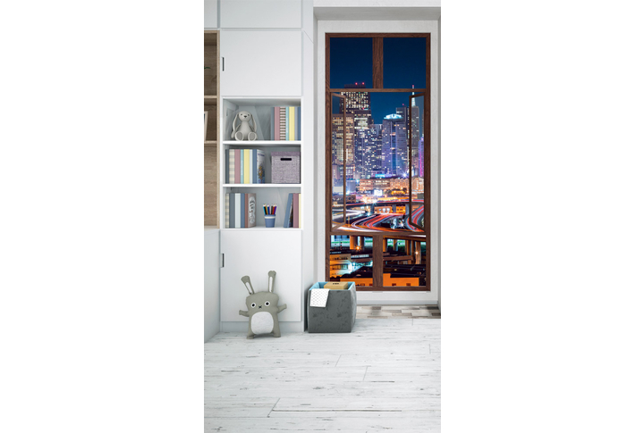 Фотообои «Открытое окно с видом на Сан-Франциско» в интерьере