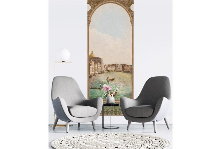Фотообои «Арка с видом на Венецию под старину» в интерьере