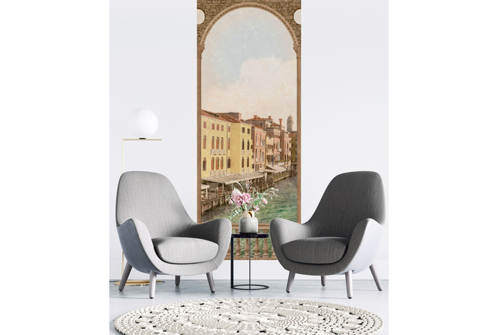 Фотообои «Арка на балконе с видом на Венецию» в интерьере