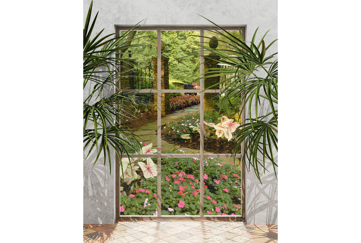 Фотообои «Окно в летний сад»