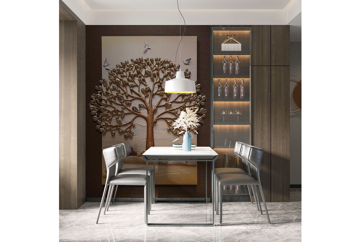 Фотообои «Барельеф Древо жизни» в интерьере