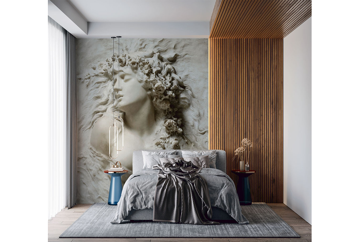 Фотообои «Барельеф Греческая дама» в интерьере