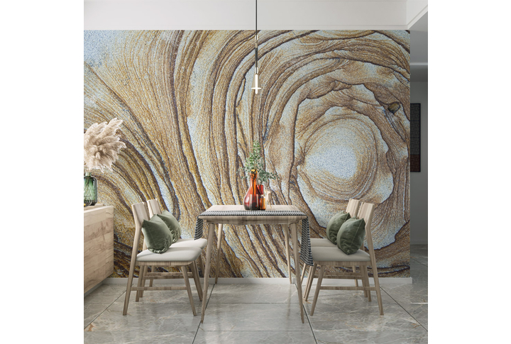 Фотообои «Каменный узор в разрезе» в интерьере