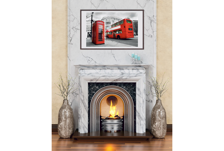 Фотообои «Горящий камин Лондон»