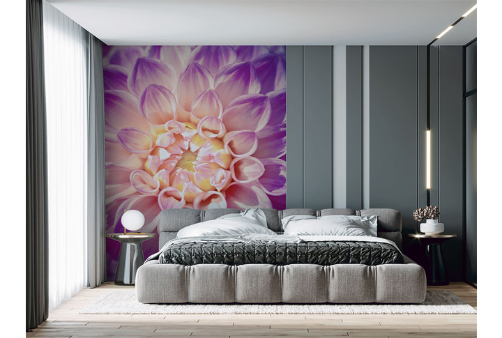 Фотообои «Кружево из лепестков георгины» в интерьере