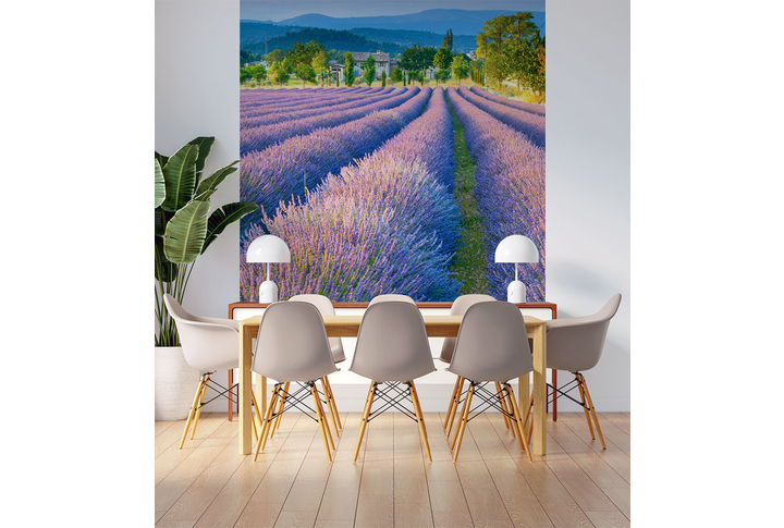 Фотообои «Лавандовое поле» в интерьере