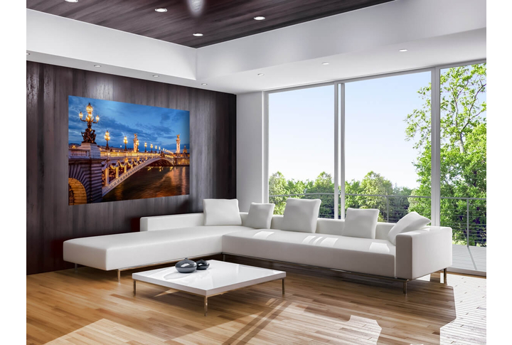 Фотообои «Мост Александра III» в интерьере