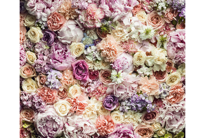 Фотообои «Россыпь цветов роз и пионов»