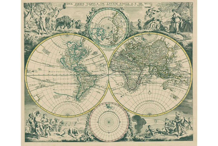 Фотообои «Карта мира из Средневековья»