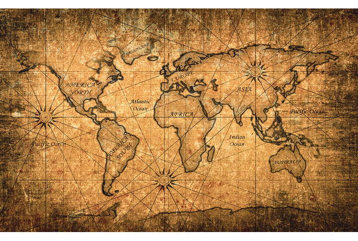 Фотообои «Абстрактная карта мира»